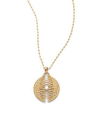Mizuki Wings Of Desire Diamond & 14k Yellow Gold Pendant Necklace
