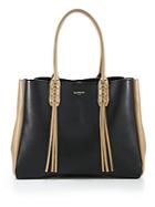 Lanvin Small Two-tone Tasseled Leather Tote