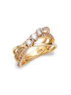 Effy 14k Two-tone Gold & White Diamond Ring