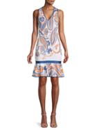 Roberto Cavalli Paisley-print Ruffled Dress