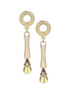 Burberry Rose Goldtone Geometric Bar Drop Earrings