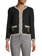 Rebecca Taylor Braided Cotton Tweed Jacket