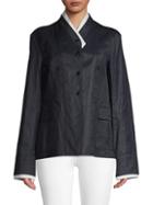 Jil Sander Buttoned Cotton Jacket