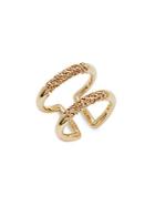 Chlo Goldtone Double Chain Ring