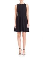Rebecca Taylor Textured Fit-&-flare Pleated Dress