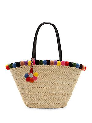 Vince Camuto Raene Basket Woven Straw Tote