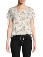 Moon River Floral Ruffle Top