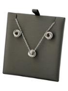 Saks Fifth Avenue Sterling Silver Twisted Knot Pendant Necklace & Earrings Set