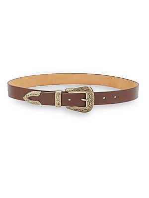 Vince Camuto Buckled Leather Belt