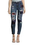 Rag & Bone/jean Skinny-fit Ankle-length Patchwork Jeans