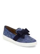 Michael Kors Collection Val Denim Bow Skate Sneakers