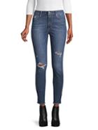 Joe's Jeans High-rise Frayed Cuff Ankle Skinny Jeans