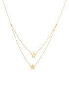 Saks Fifth Avenue 14k Yellow Gold Double-strand Star Pendant Necklace