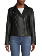 Michael Michael Kors Missy Asymmetrical Zip Leather Moto Jacket