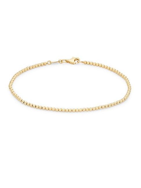 Saks Fifth Avenue Small Beaded 14k Yellow Gold Bracelet