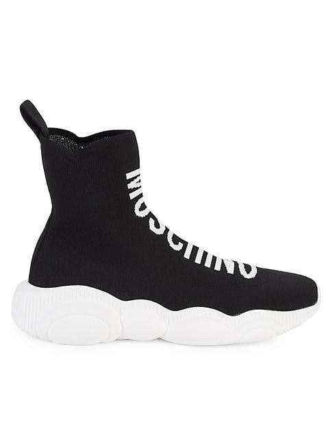Moschino Logo High-top Sock Sneakers