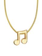 Alex Woo 14k Yellow Gold Music Note Necklace