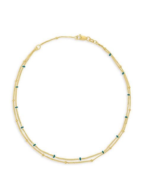 Midas Chain 14k Yellow Gold Double Strand Anklet