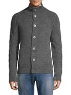 Hugo Boss Cable Knit Wool-blend Cardigan