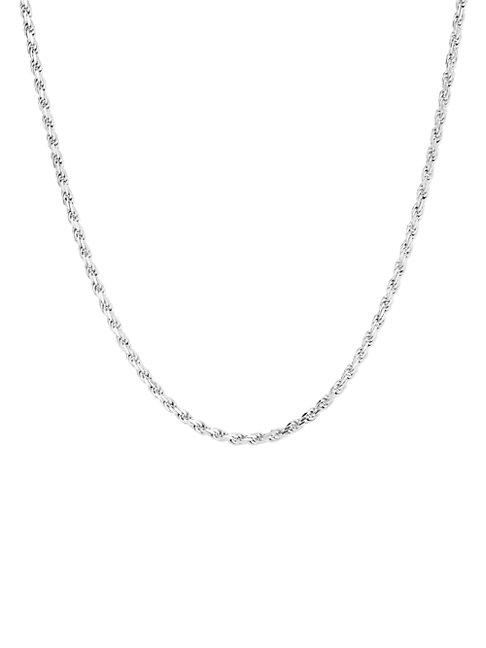 Chloe & Madison Sterling Silver Rope Chain Necklace