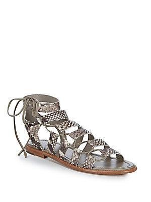 Frye Blair Side Ghillie Leather Gladiator Sandals