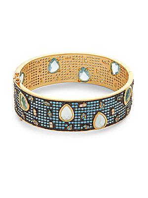 Freida Rothman Baroque Blues Crystal Bangle Bracelet