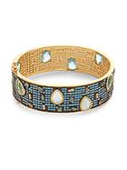 Freida Rothman Baroque Blues Crystal Bangle Bracelet