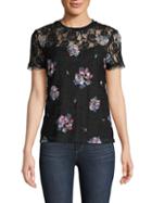 Laundry By Shelli Segal Floral Lace Tee