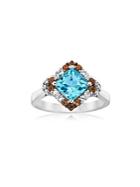 Le Vian Chocolatier&reg; Aquamarine & Sapphire 14k White Gold Ring