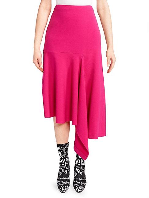 Balenciaga Draped Godet Skirt