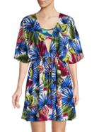 Lspace By Monica Wise Printed Deep V-neck Cover-up