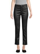 Ag Jeans Isabelle Leatherette High-rise Straight Crop Jeans