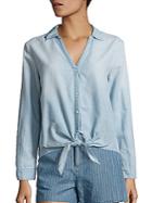 Soft Joie Crysta Chambray Tie-front Blouse