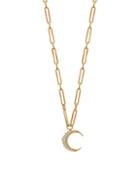 Gabi Rielle Gold Vermeil Crescent Moon Necklace