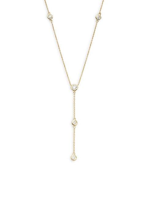 Diana M Jewels 14k Gold & Diamond Y-necklace