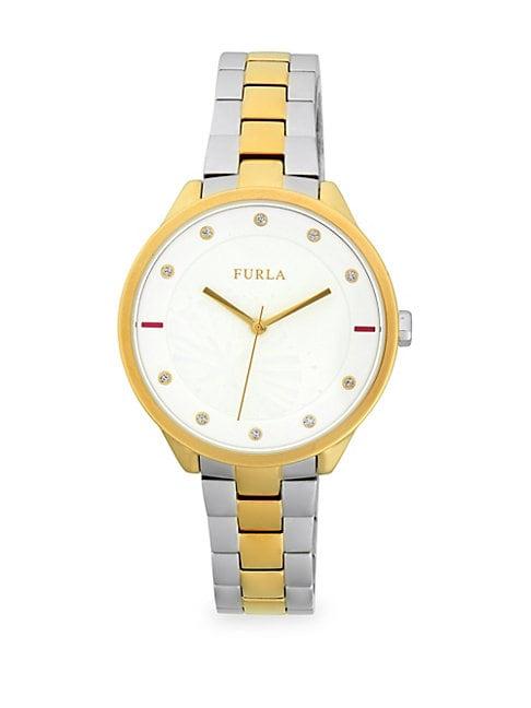 Furla Metropolis Crystal & Stainless Steel Bracelet Watch