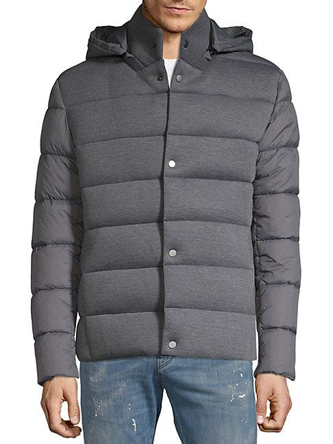 Pure Navy Quilted Hooded Jacket