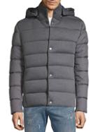 Pure Navy Quilted Hooded Jacket