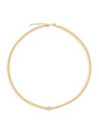 Gabi Rielle Celebration 14k Gold Vermeil & Crystal Solitaire Choker Necklace