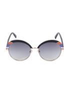 Emilio Pucci 57mm Round Clubmaster Sunglasses