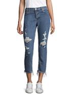 Hudson Riley Luxe Crop Distressed Jeans