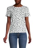 Monrow Leopard Print Cotton T-shirt