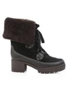 Chlo Verena Shearling-lined Suede Mid-calf Boots