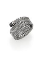 John Hardy Classic Chain Black Sapphire & Sterling Silver Multi-row Coil Ring