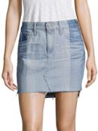 Ag Jeans Sandy Colorblock Denim Mini Skirt