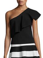 Milly One-shoulder Flounce Top