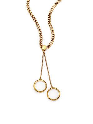 Chlo Carly Hoop Lariat Necklace