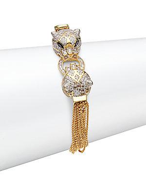 Noir Gold Lion 18k Gold-plated Chain Bracelet