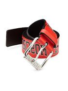 Moschino Graphic Printed Leather Belt