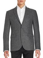 Sand Solid Textured Sportcoat
